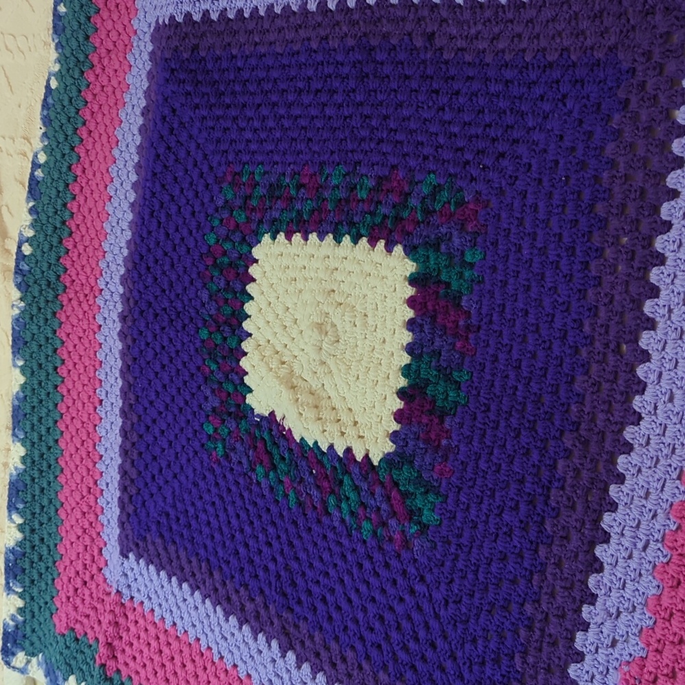 Cozy Multicolor Crochet Throw Blanket - Picture 2 of 6